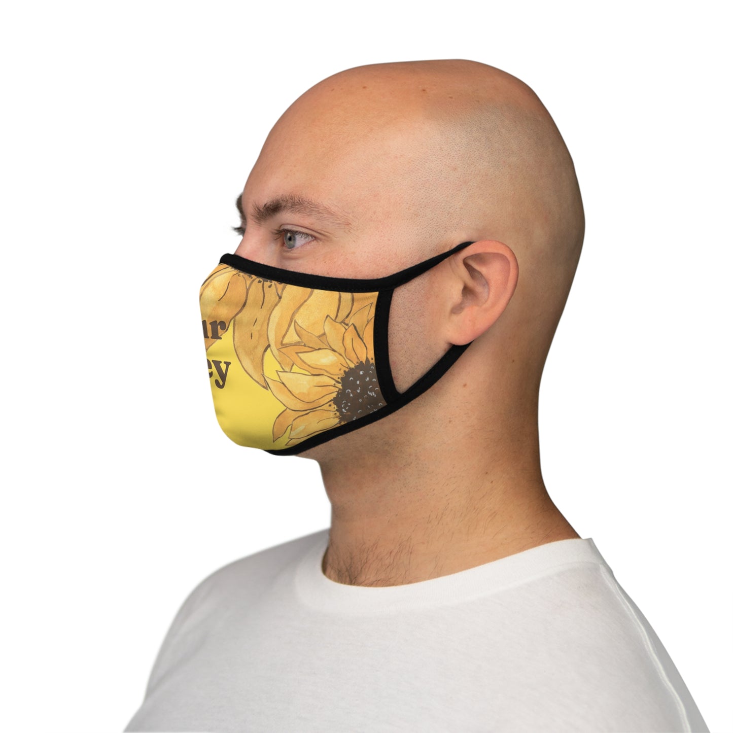On Your Journey Fitted Polyester Face Mask