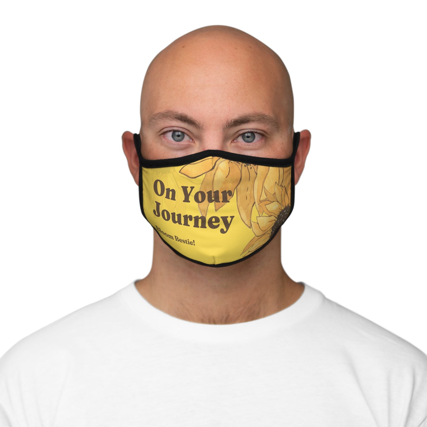 On Your Journey Fitted Polyester Face Mask