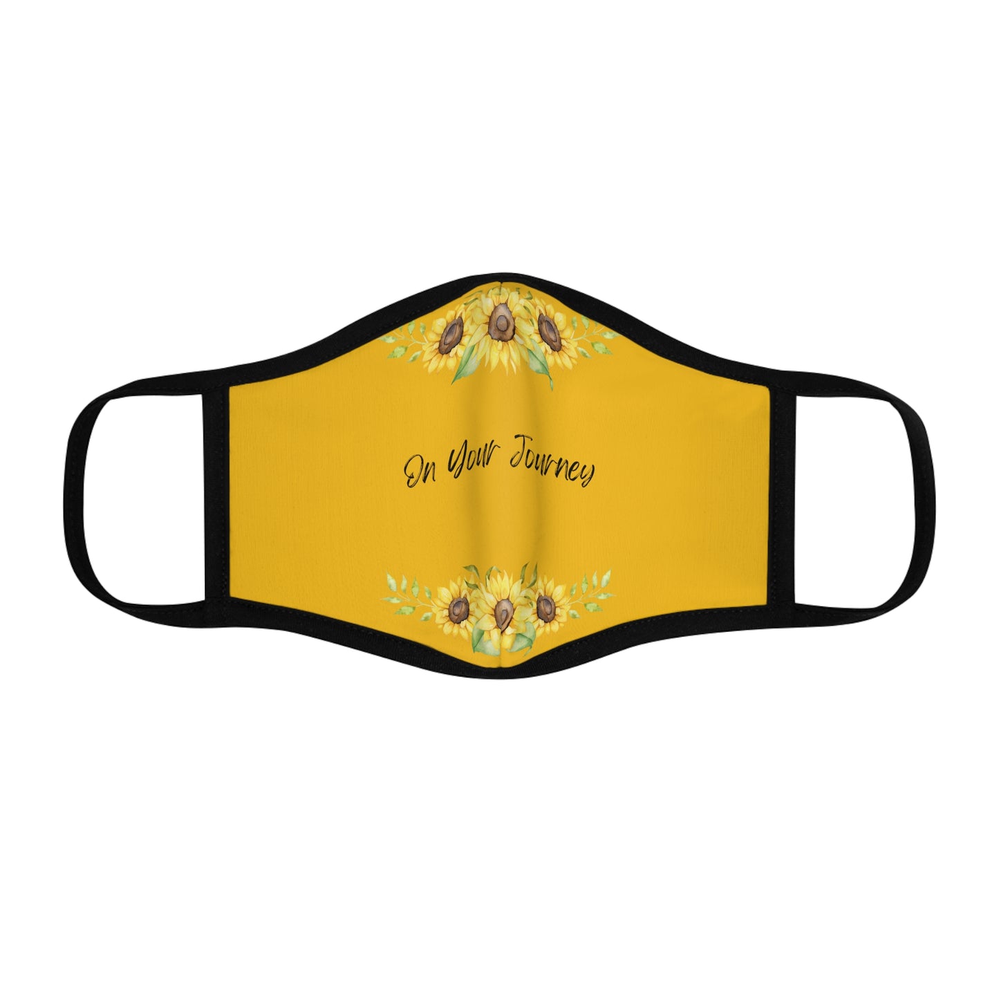 On Your Journey Flower Crown Fitted Polyester Face Mask