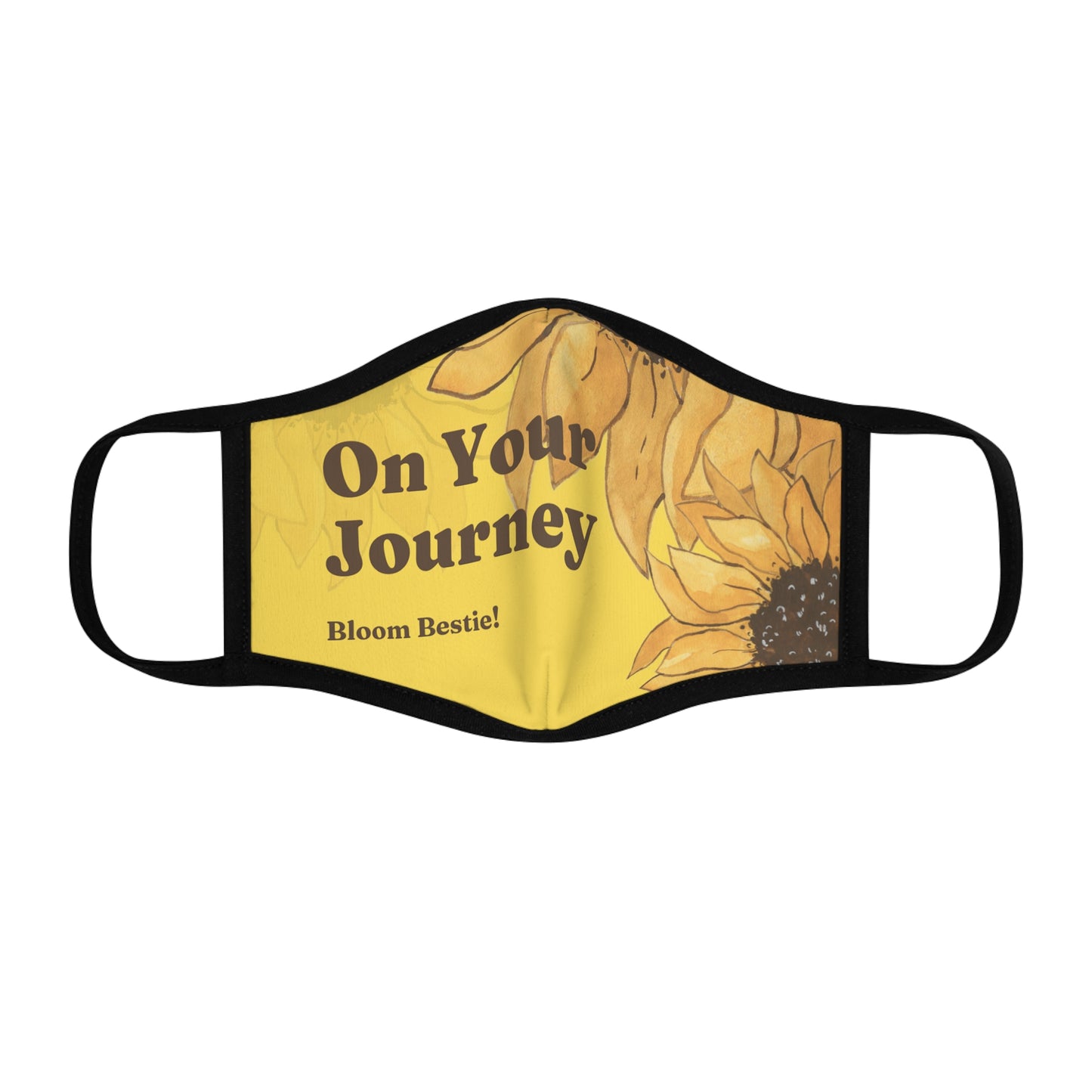 On Your Journey Fitted Polyester Face Mask