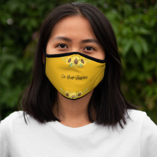 On Your Journey Flower Crown Fitted Polyester Face Mask