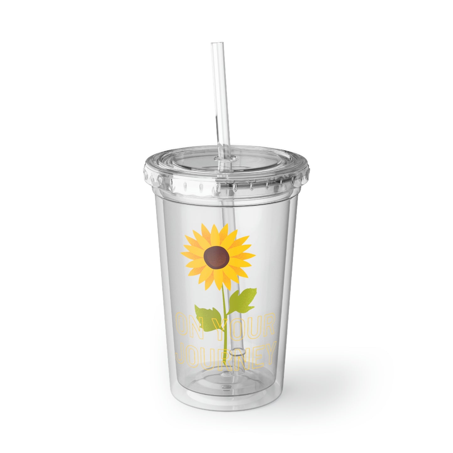 On Your Journey Single Flower Suave Acrylic Cup