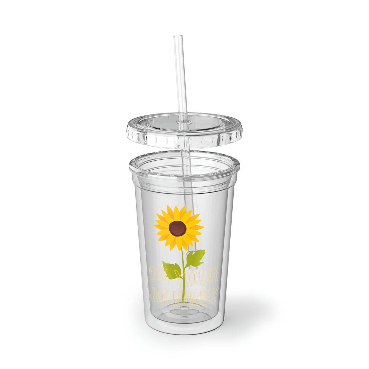 On Your Journey Single Flower Suave Acrylic Cup