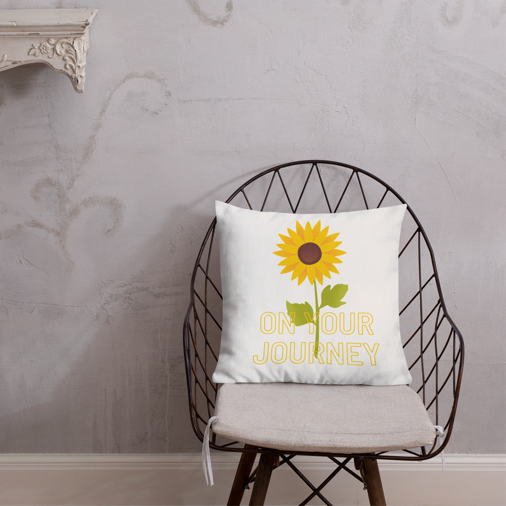 On Your Journey Single Flower Premium Pillow