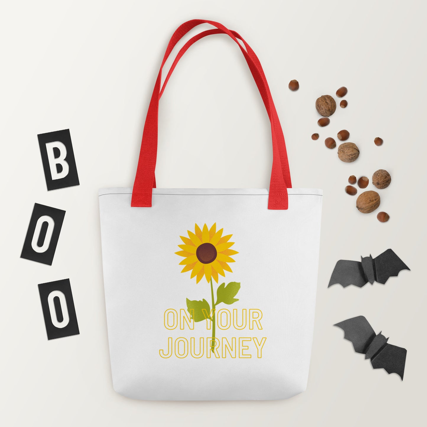 On Your Journey Single Flower Tote Bag
