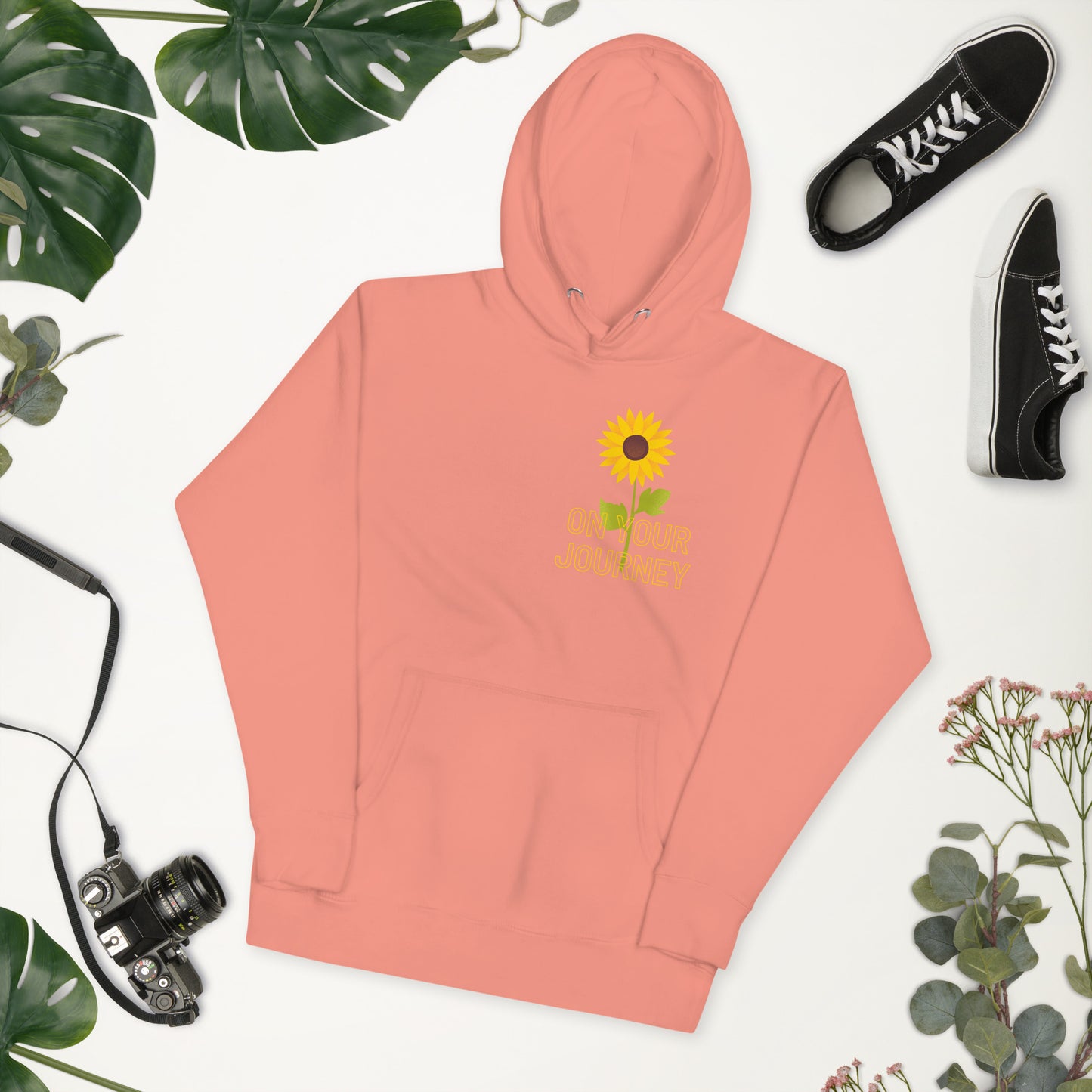 On Your Journey Single Flower Unisex Hoodie