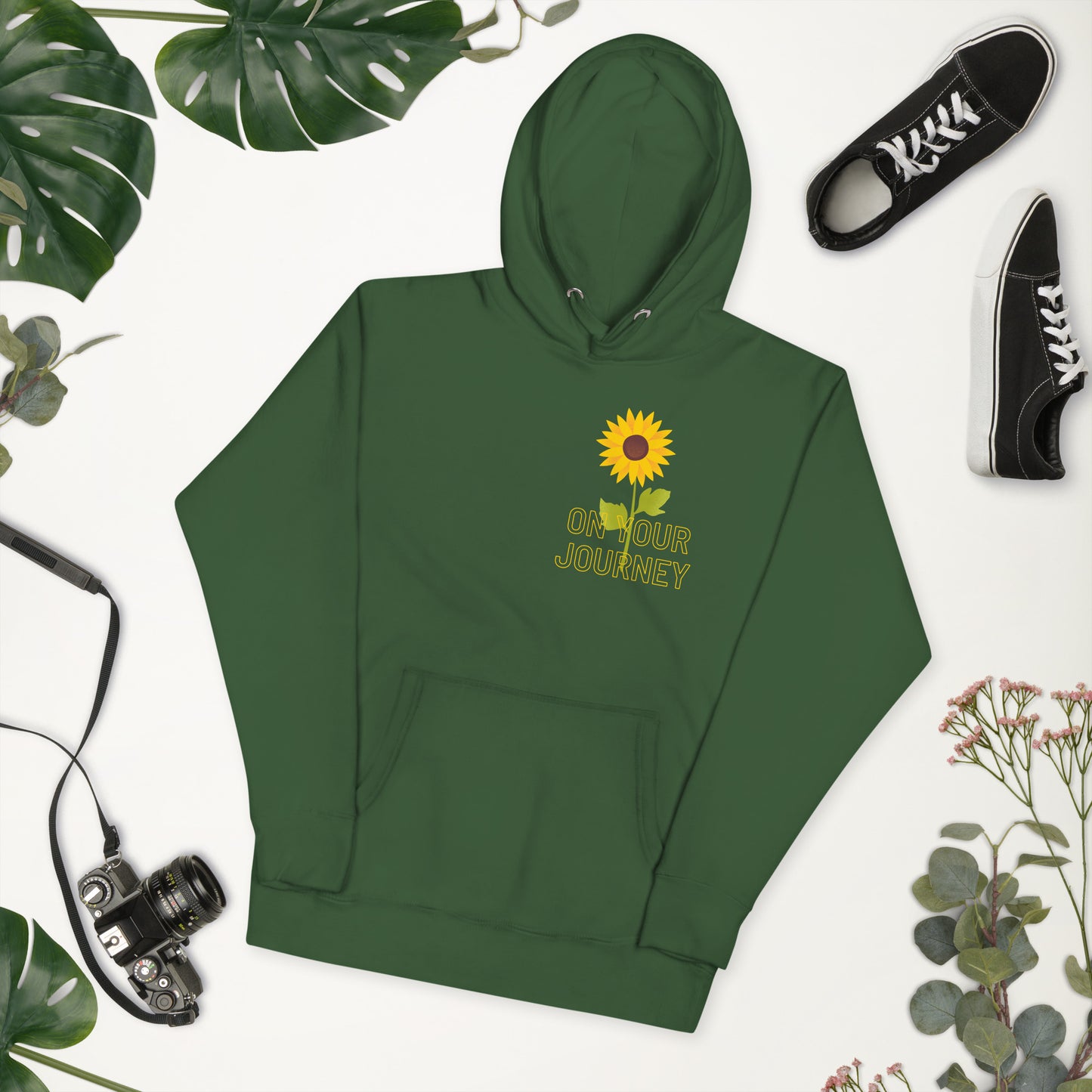 On Your Journey Single Flower Unisex Hoodie