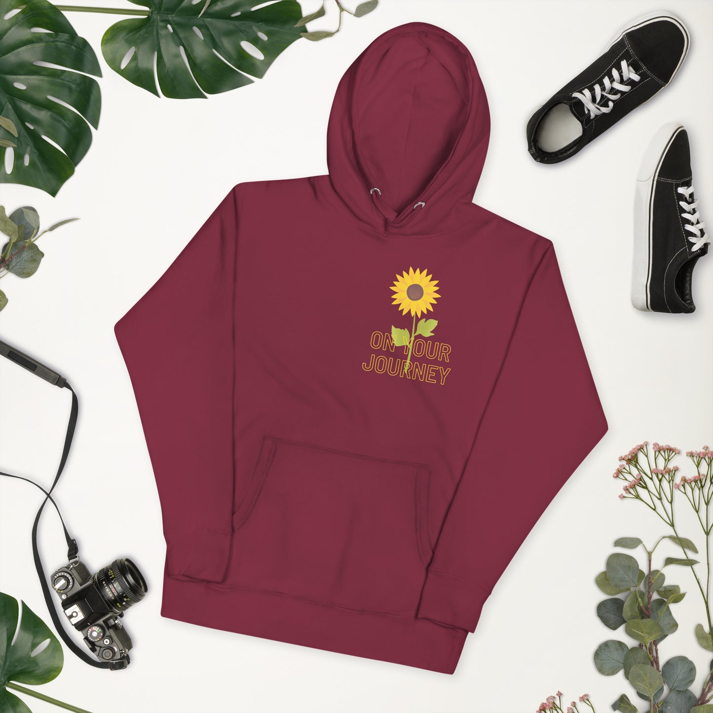 On Your Journey Single Flower Unisex Hoodie