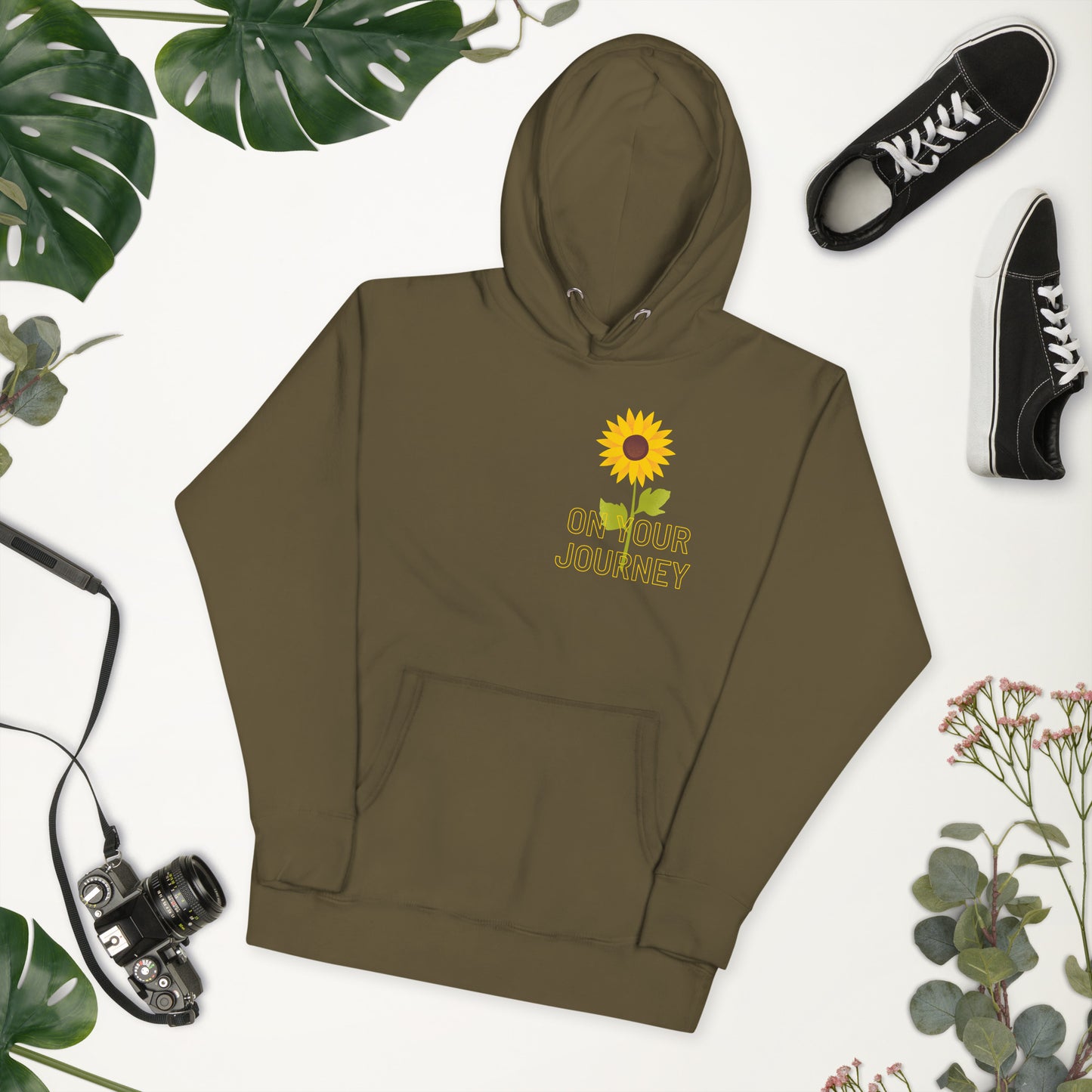 On Your Journey Single Flower Unisex Hoodie