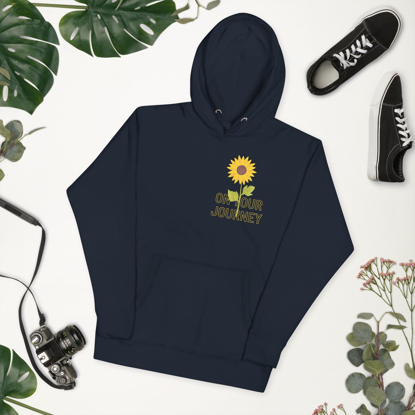 On Your Journey Single Flower Unisex Hoodie