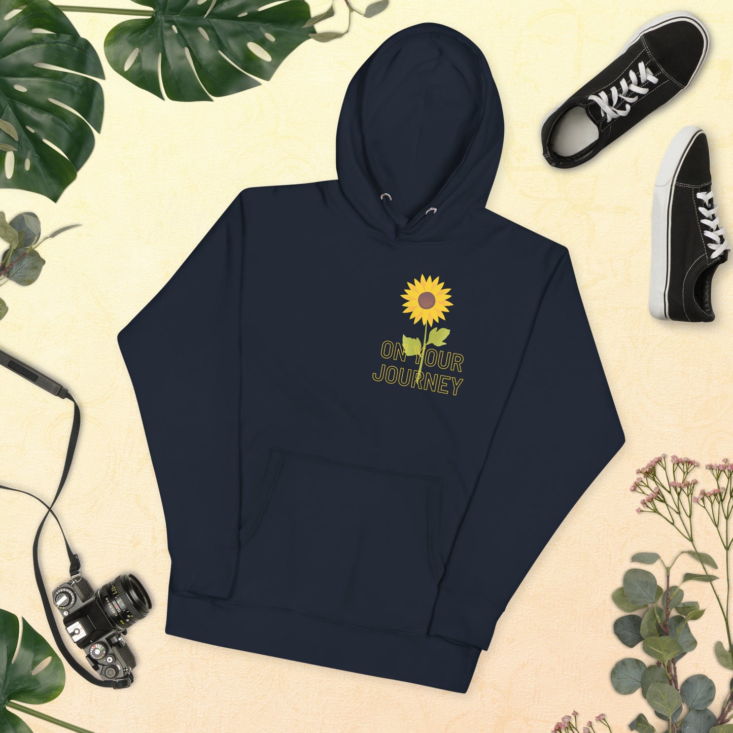 On Your Journey Single Flower Unisex Hoodie