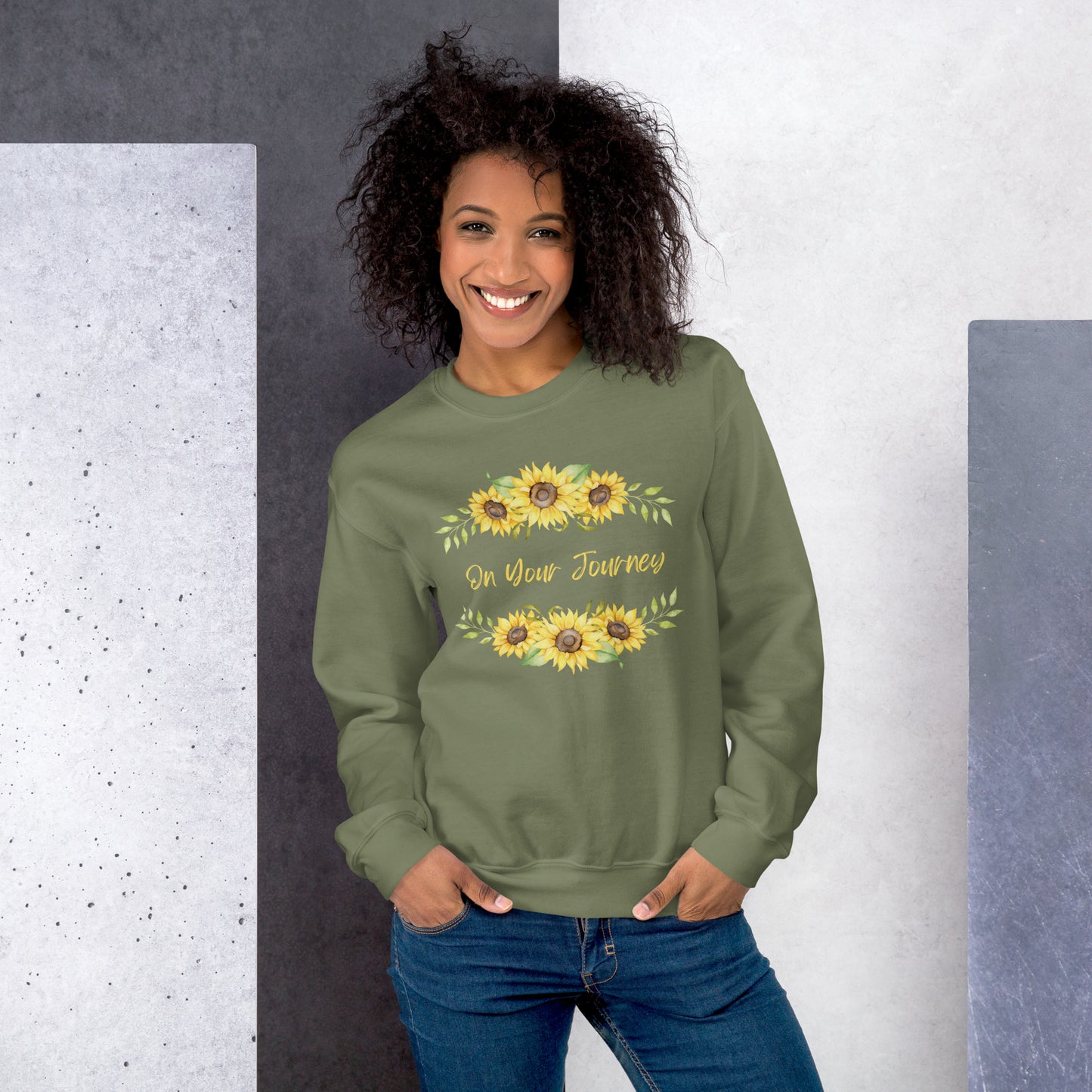 On Your Journey Flower Crown Sweatshirt