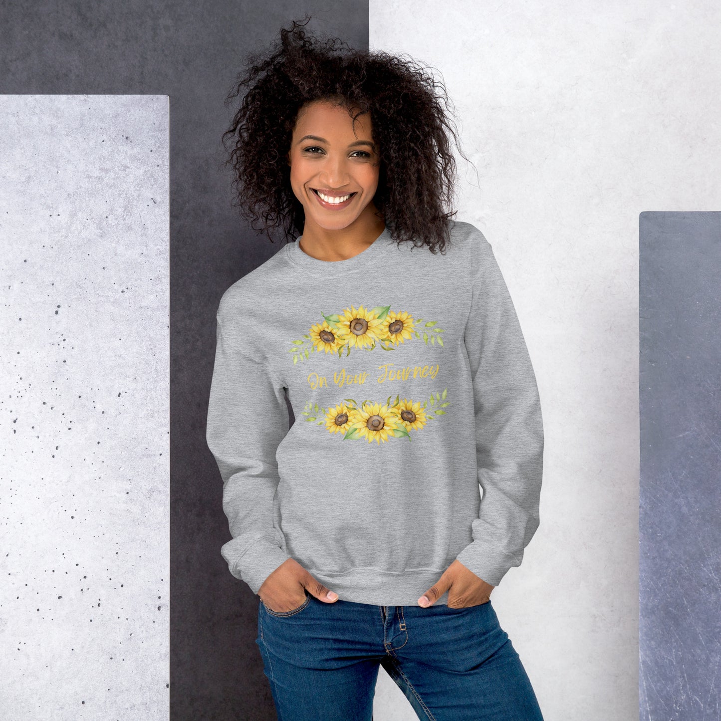 On Your Journey Flower Crown Sweatshirt