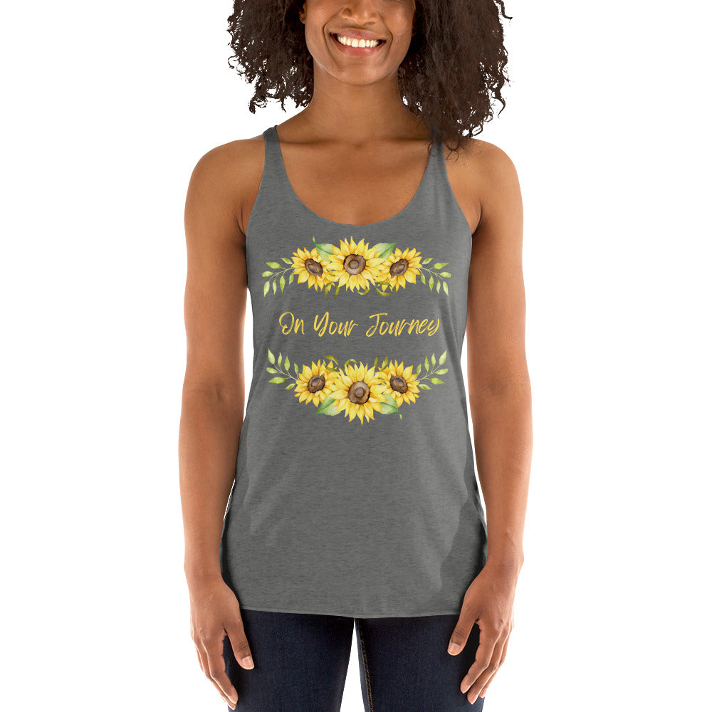 On Your Journey Flower Crown Women's Racerback Tank