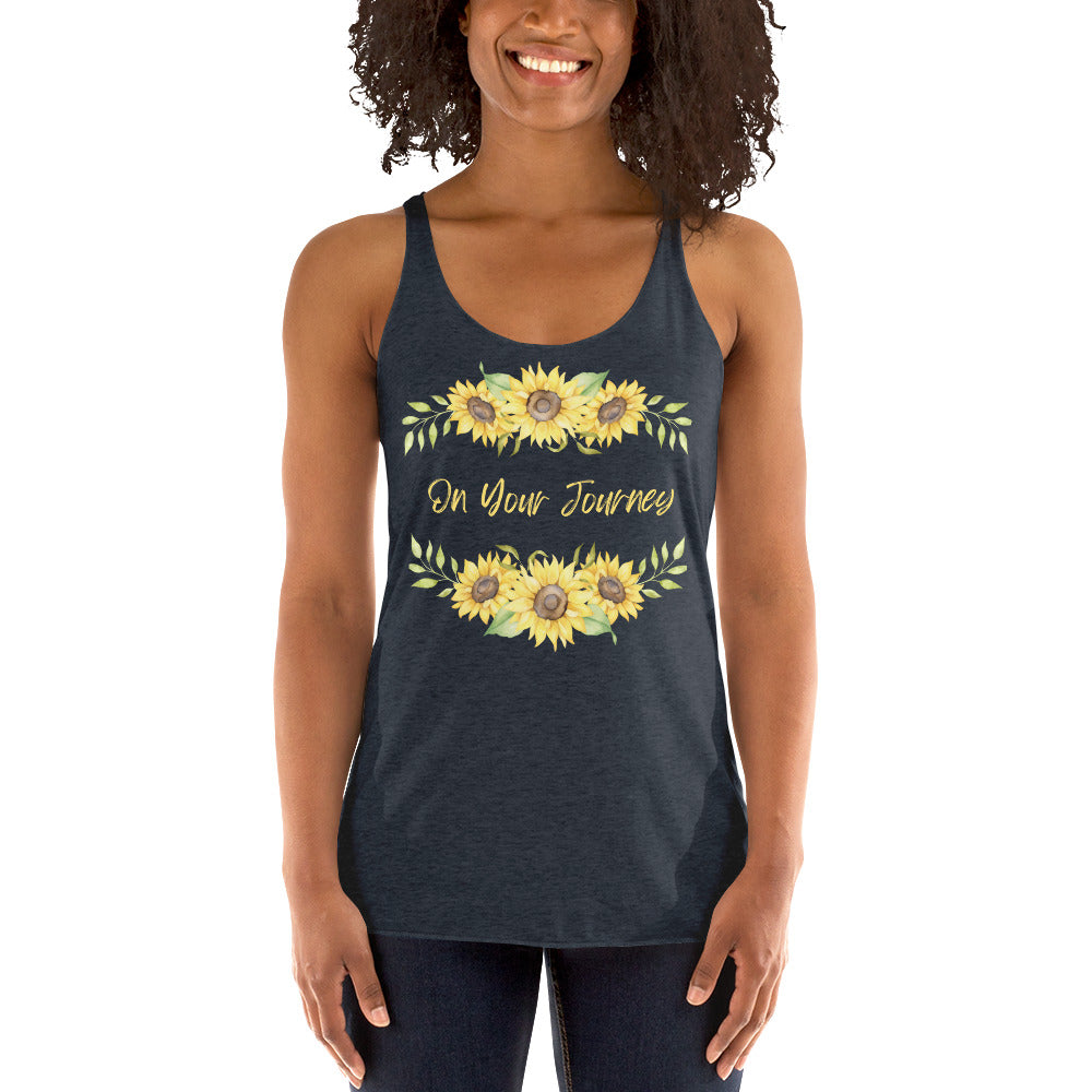 On Your Journey Flower Crown Women's Racerback Tank