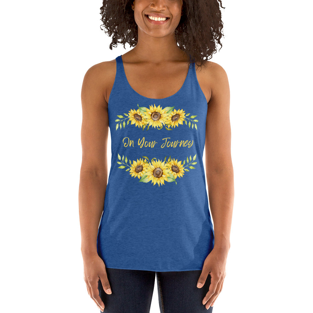 On Your Journey Flower Crown Women's Racerback Tank