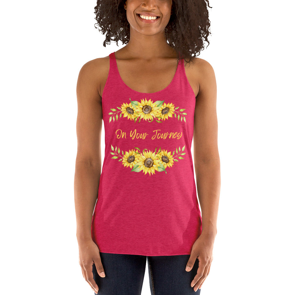 On Your Journey Flower Crown Women's Racerback Tank