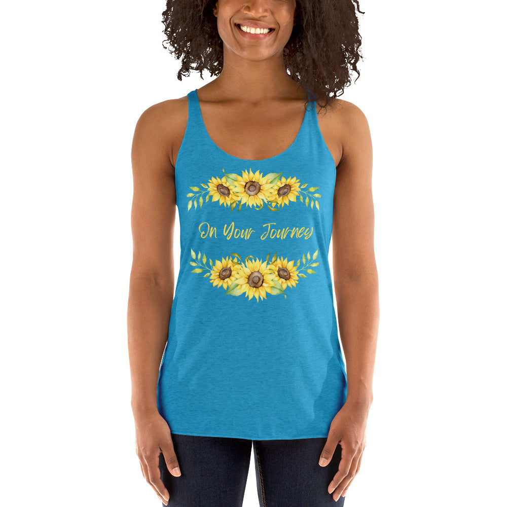 On Your Journey Flower Crown Women's Racerback Tank