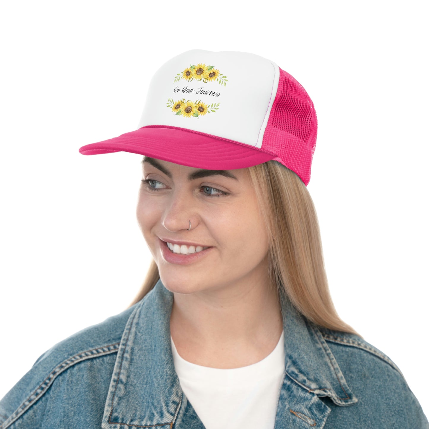 On Your Journey Flower Crown Trucker Caps