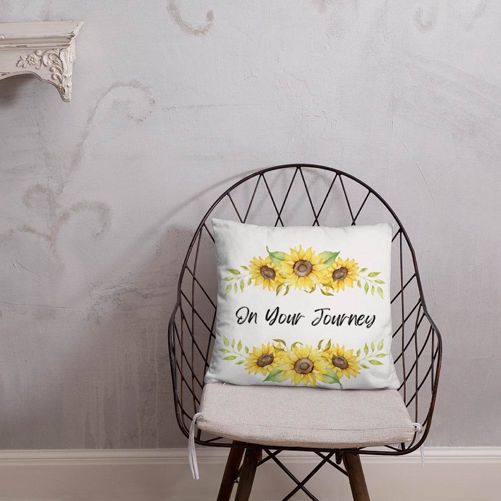 On Your Journey Flower Crown Pillow