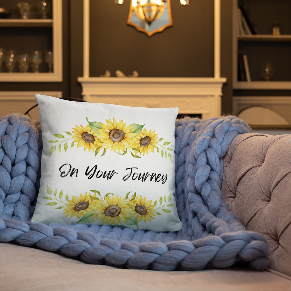 On Your Journey Flower Crown Pillow