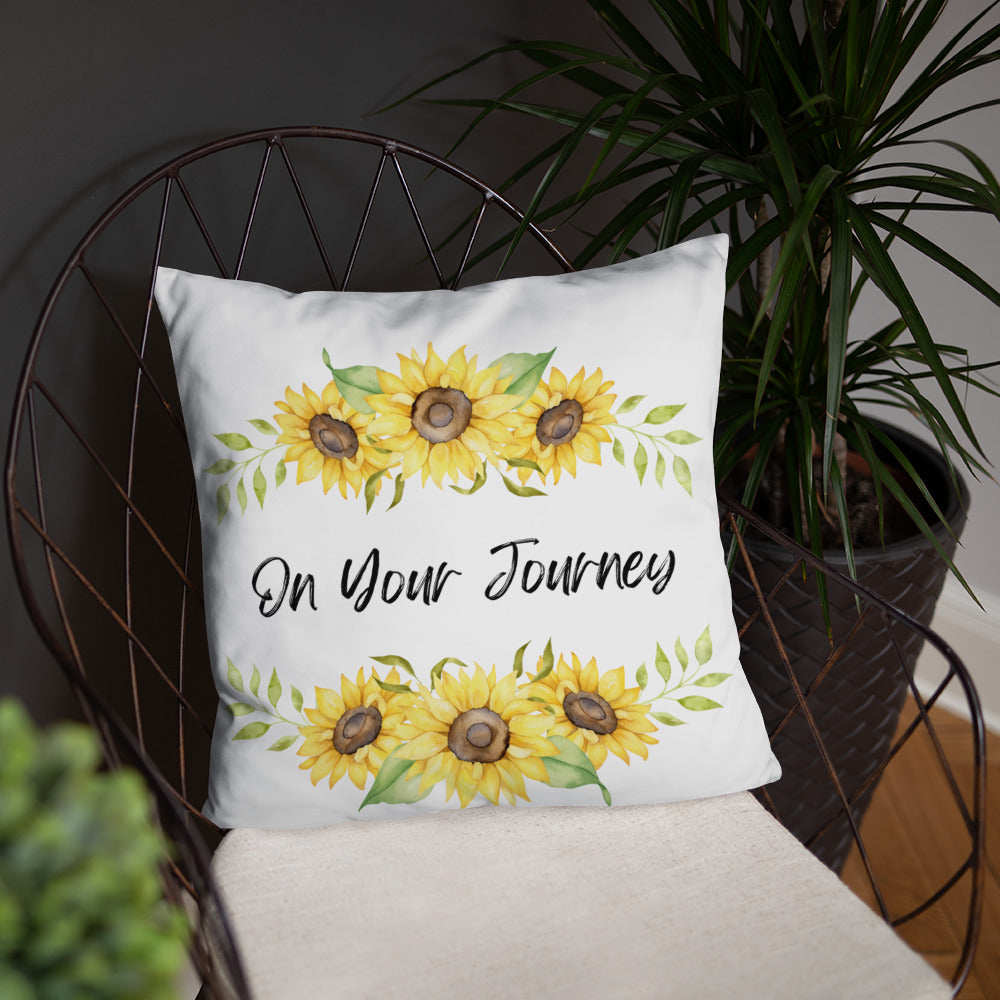 On Your Journey Flower Crown Pillow