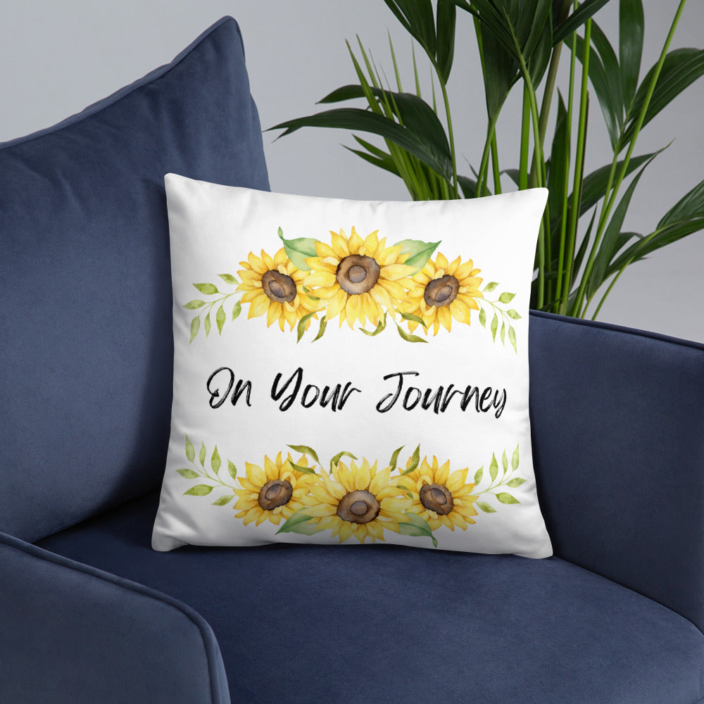 On Your Journey Flower Crown Pillow