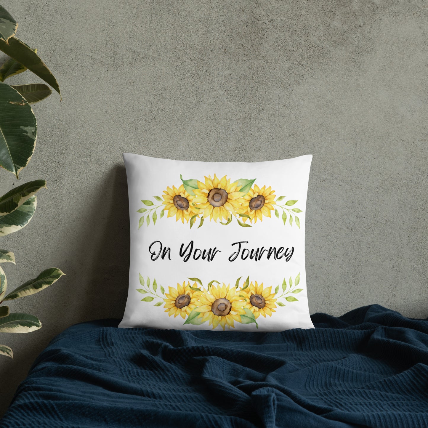 On Your Journey Flower Crown Pillow