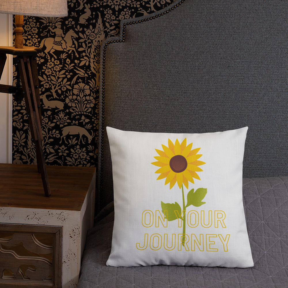 On Your Journey Single Flower Premium Pillow