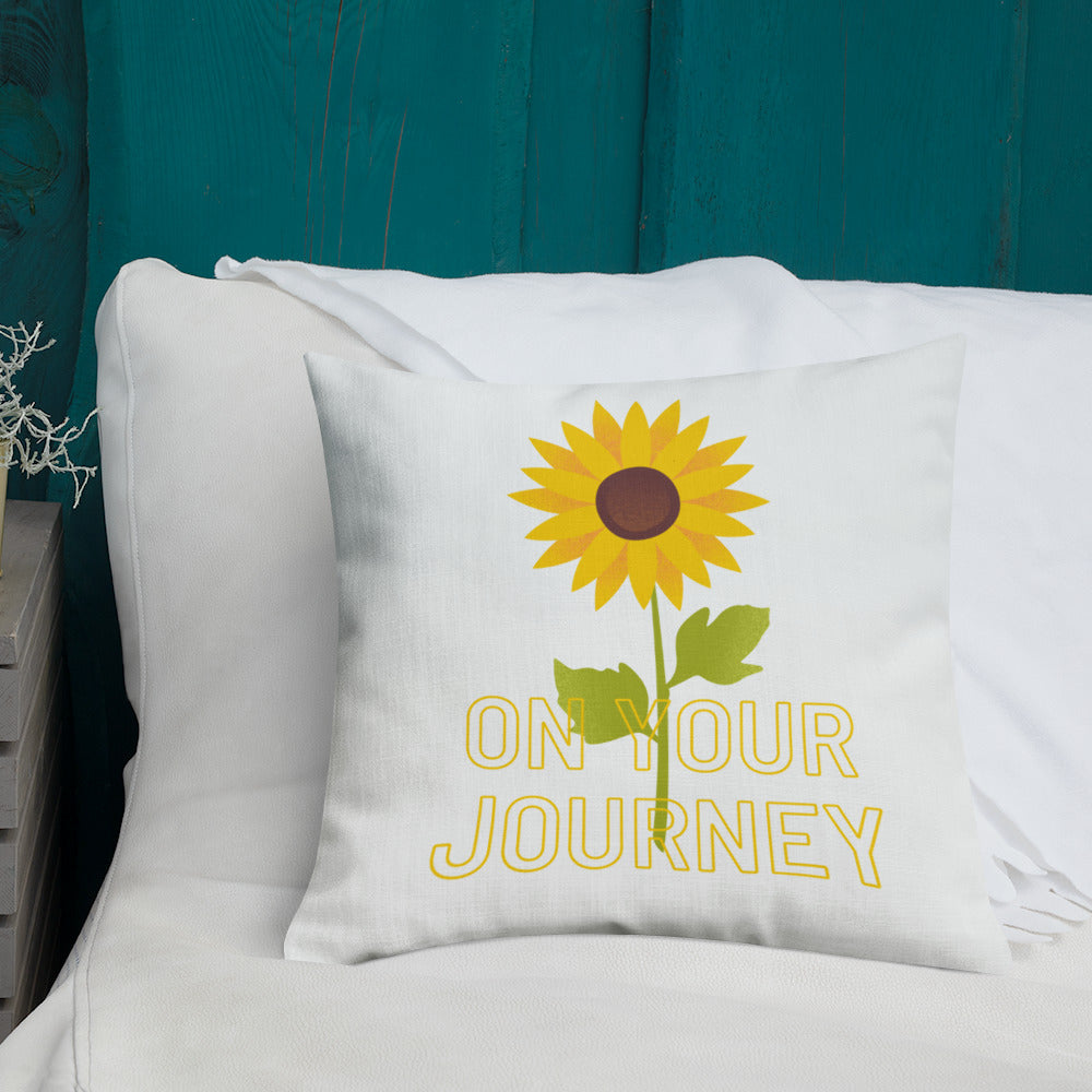 On Your Journey Single Flower Premium Pillow