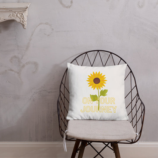 On Your Journey Single Flower Premium Pillow