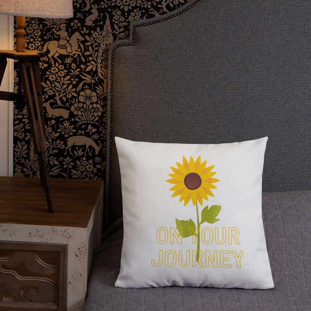 On Your Journey Single Flower Premium Pillow