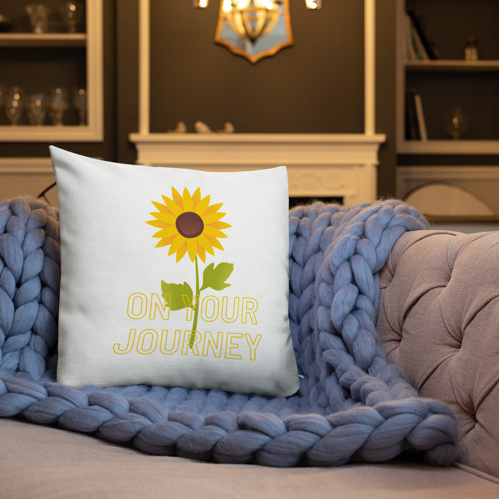 On Your Journey Single Flower Premium Pillow