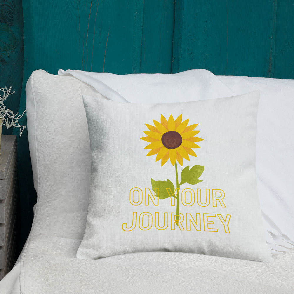 On Your Journey Single Flower Premium Pillow