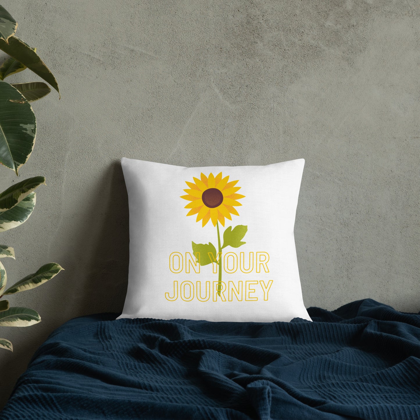 On Your Journey Single Flower Premium Pillow