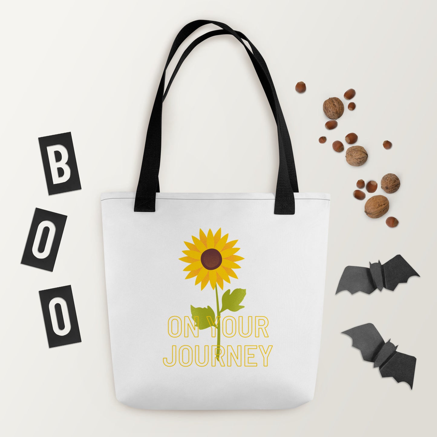 On Your Journey Single Flower Tote Bag