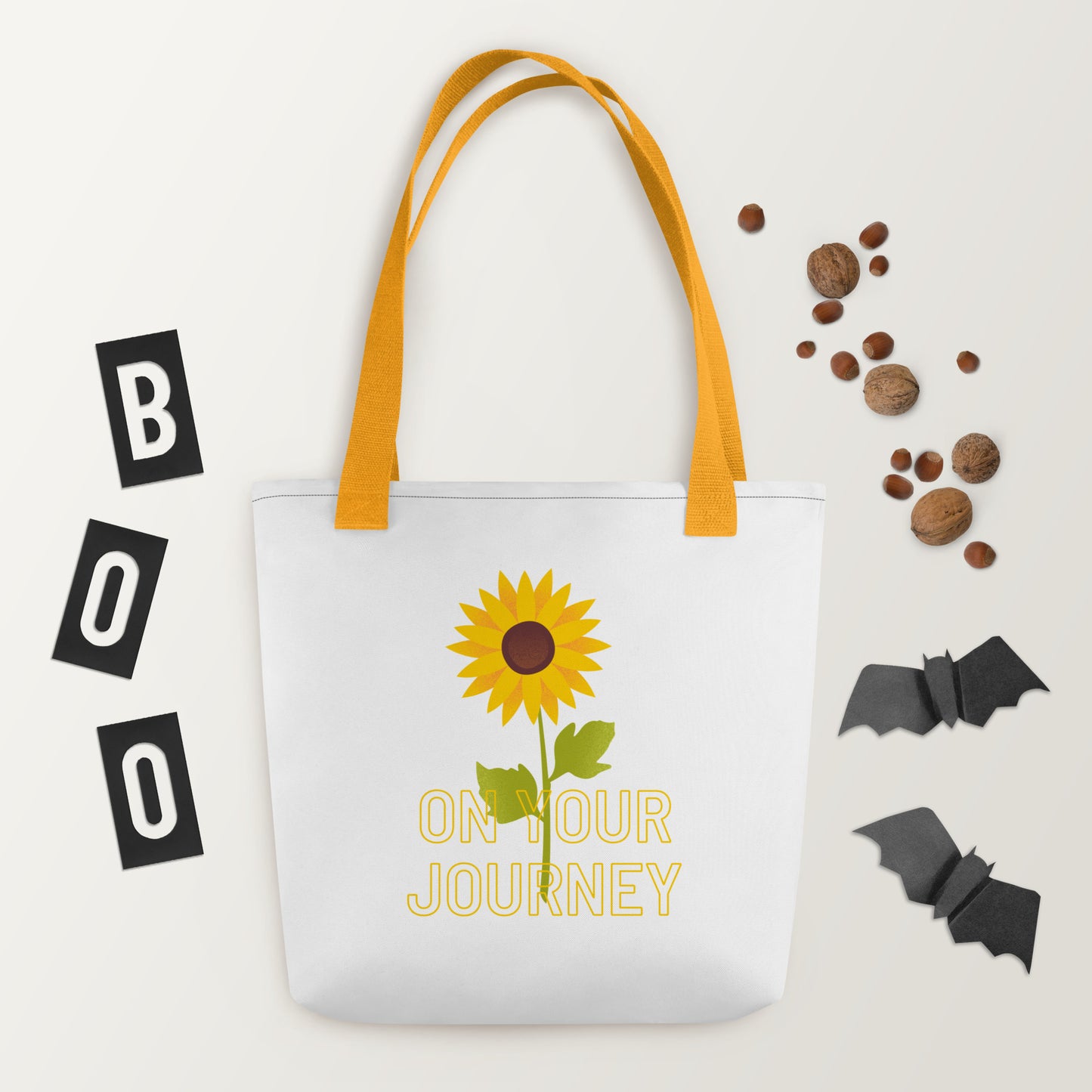 On Your Journey Single Flower Tote Bag