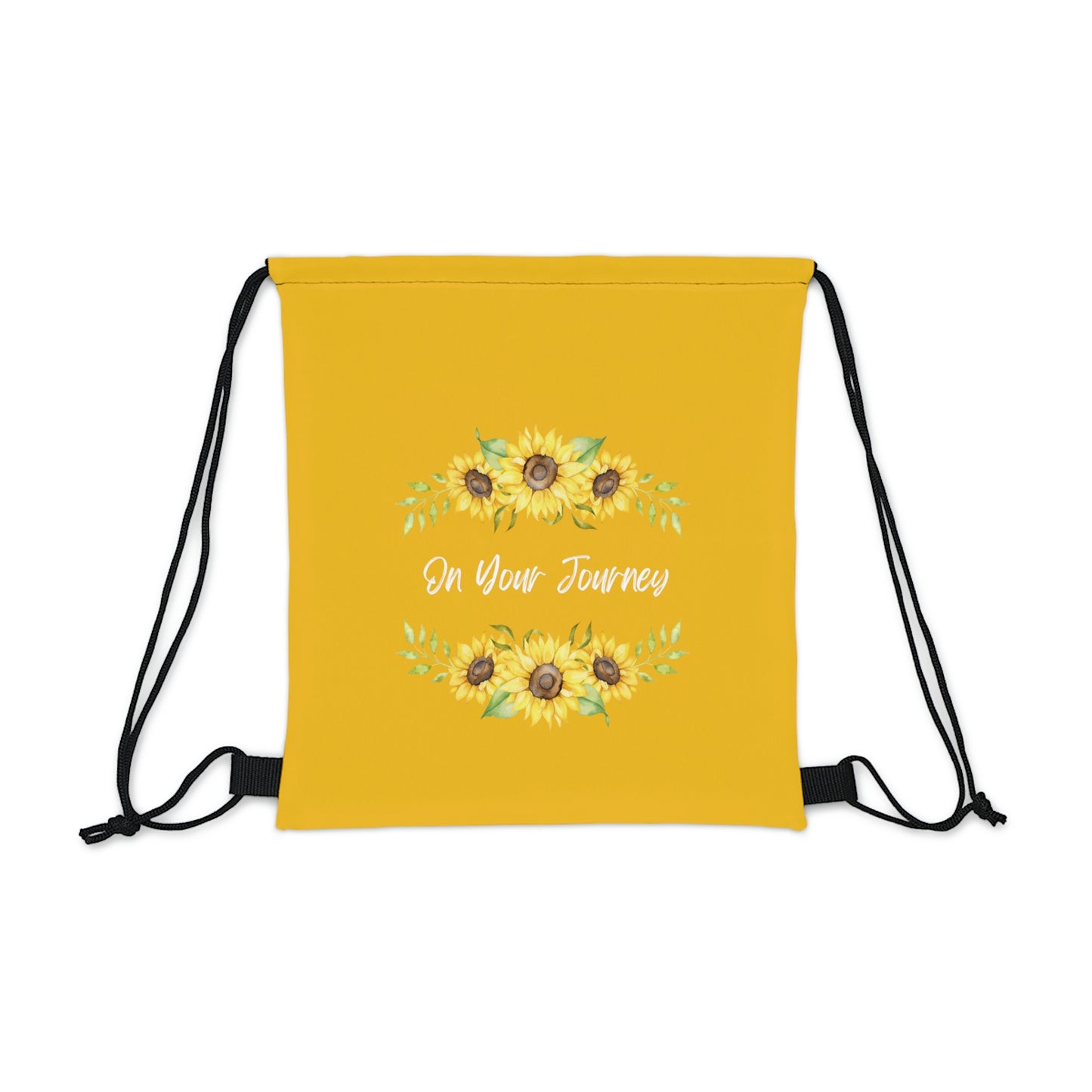 On Your Journey Flower Crown Outdoor Drawstring Bag