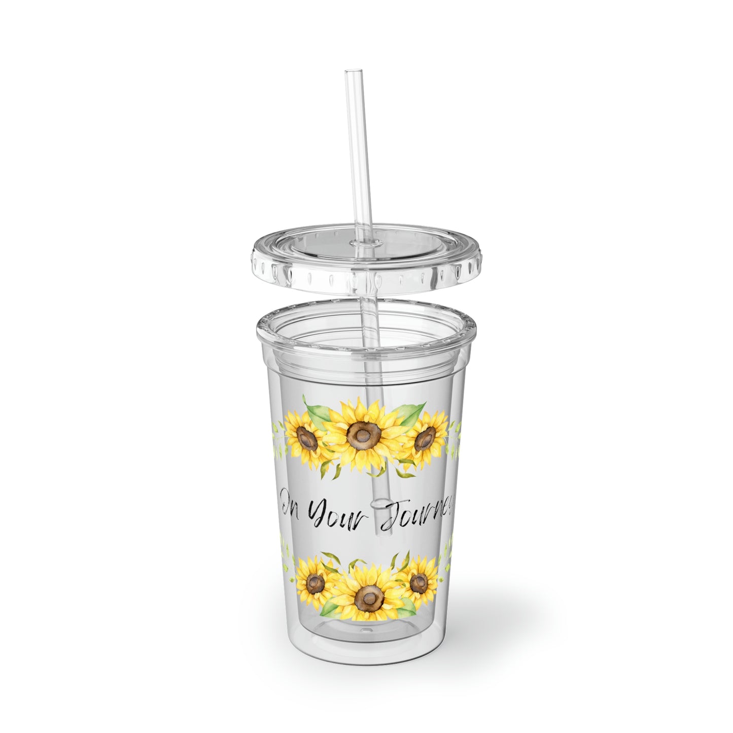 On Your Journey Flower Crown Suave Acrylic Cup