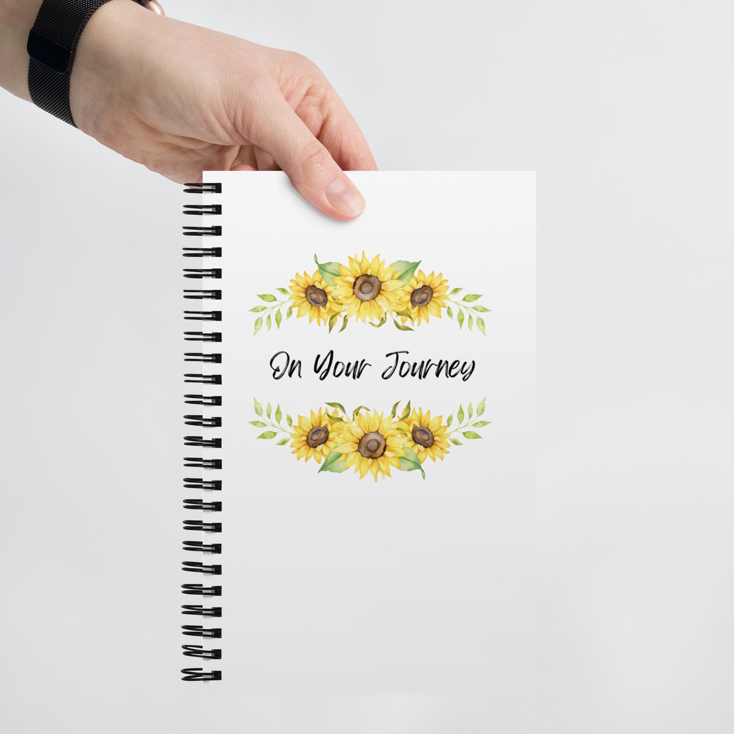 On Your Journey Flower Crown Spiral notebook