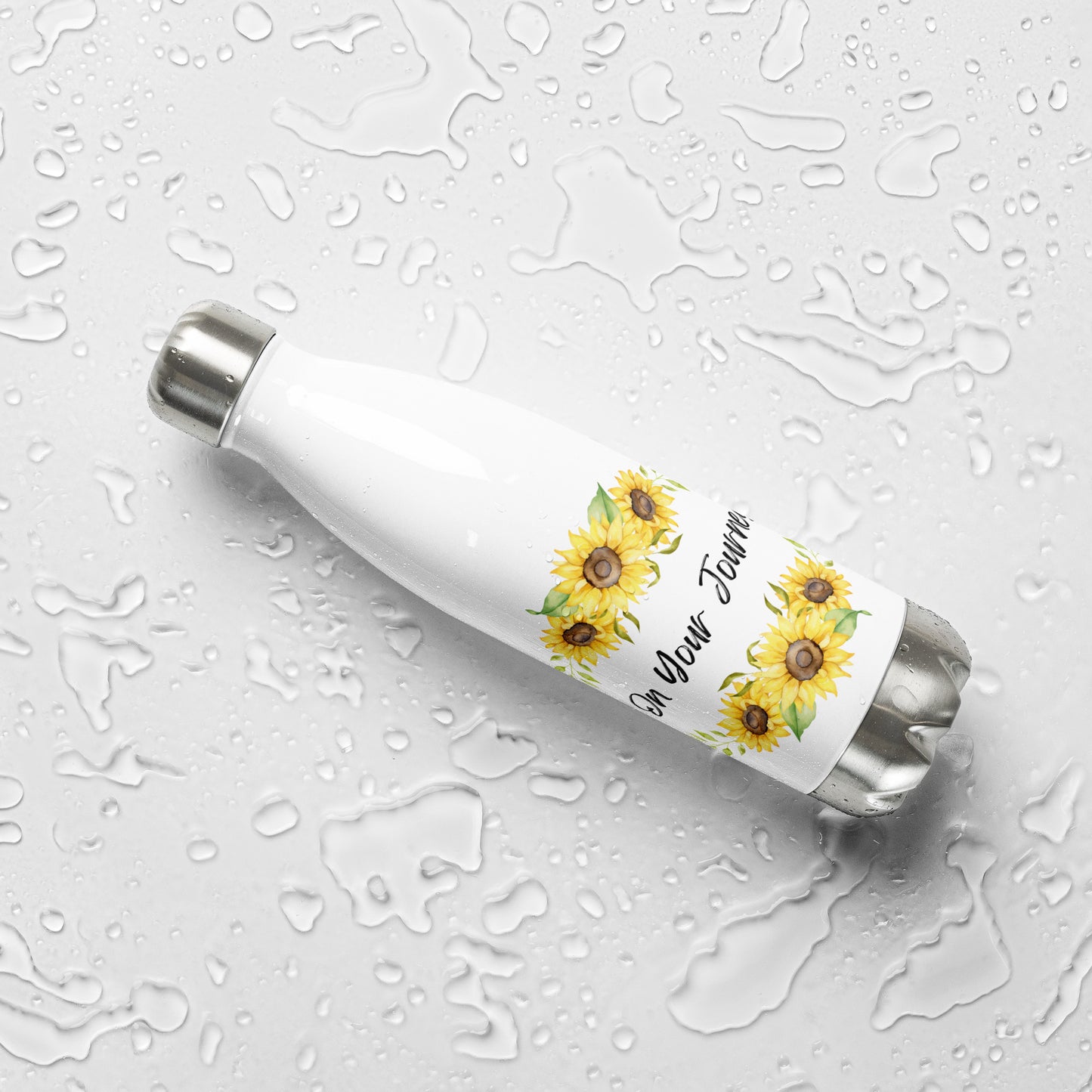 On Your Journey Flower Crown Stainless Steel Water Bottle